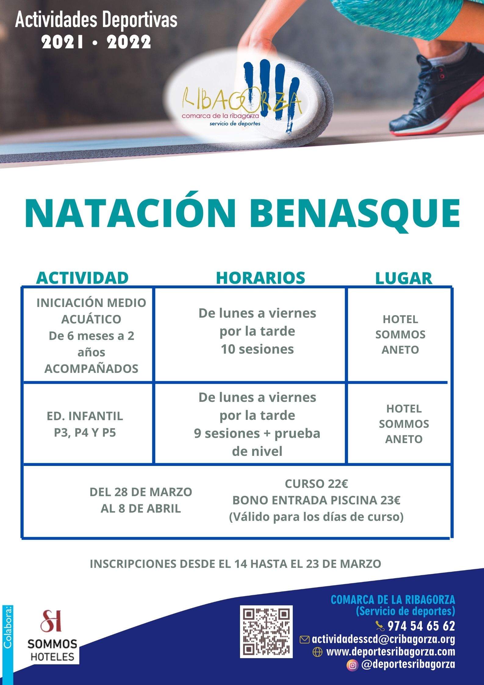 CURSOS DE NATACIÓN BENASQUE PRIMAVERA 2022